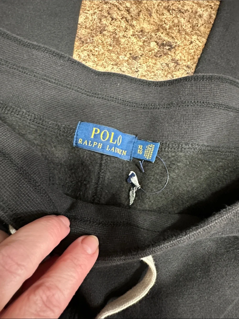WORN ONCE Polo Ralph Lauren Black Sweatpants with Red Pony Logo XL